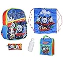 AI ACCESSORY INNOVATIONS Thomas and Friends Backpack Thomas Train Fast Friends Backpack Set Lunch Box Pencil Case Water Bottle 5 Piece For Kids