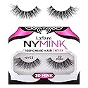 Laflare 3D NY Mink Eyelashes, 100% Real Mink Hair Lashes, Luxury Makeup, Natural, Light, Trendy, Variety, Reusable, Multi layered Real Mink Hair