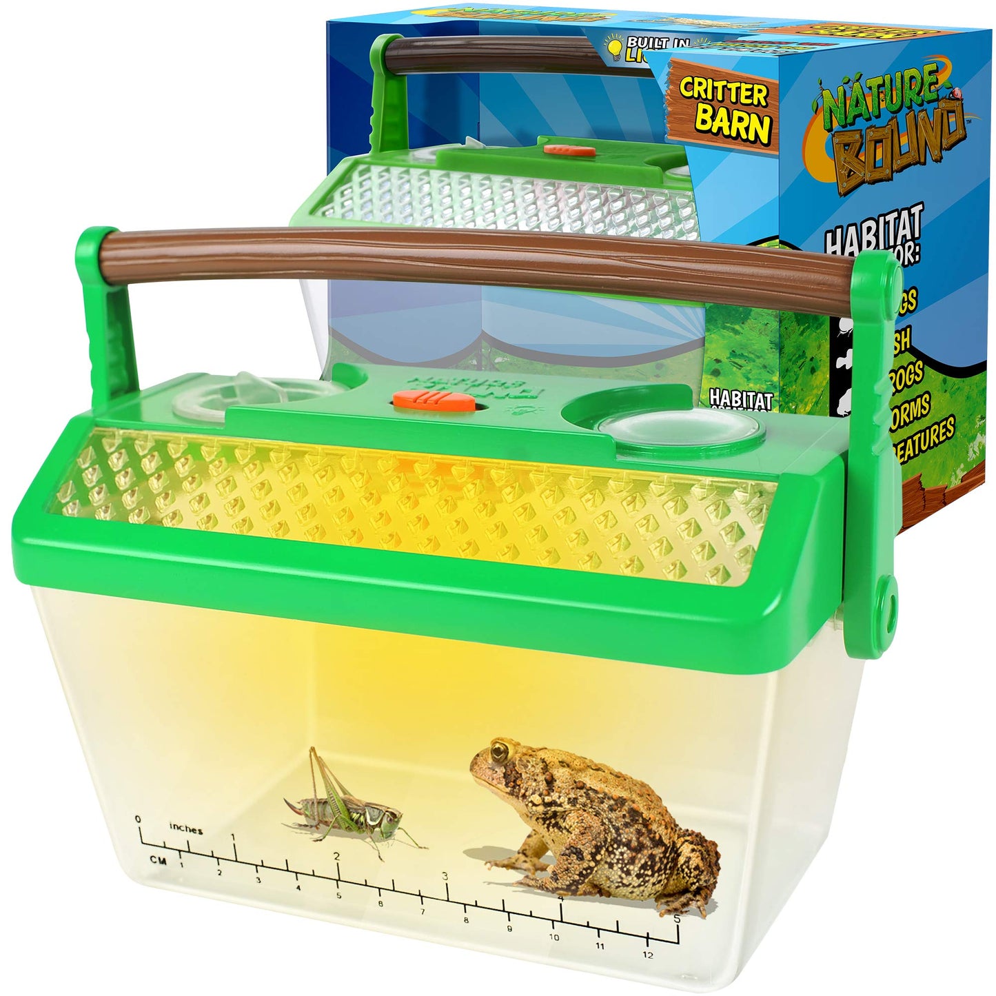Nature Bound Bug Catcher Critter Barn – Kids Insect Habitat with Light Kit, Outdoor Exploration & STEM Toy for Boys & Girls Ages 3+