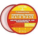 Arvazallia Fortifying Protein Hair Mask and Deep Conditioner with Argan Oil and Macadamia Oil Hair Repair Treatment for Damaged, Brittle, or Thinning