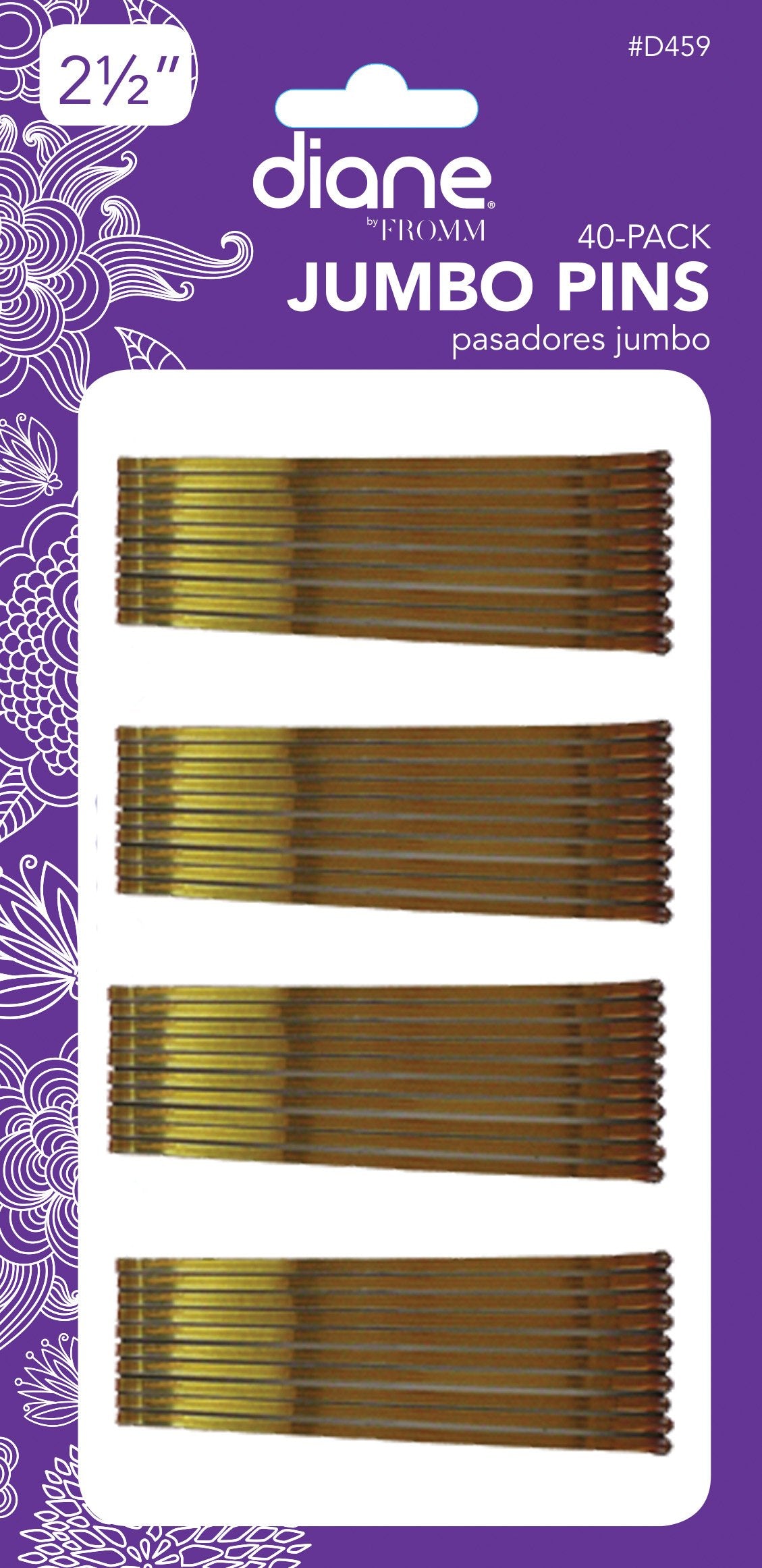 Diane D55045974 Jumbo Bob Pins, Bronze, 2.5", 40 Count