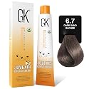 GK HAIR Global Keratin Professional Hair Color Cream Tube (3.4 Fl Oz/100ml) Nourishing & Cleansing Colors for Styling High Performance Long Lasting