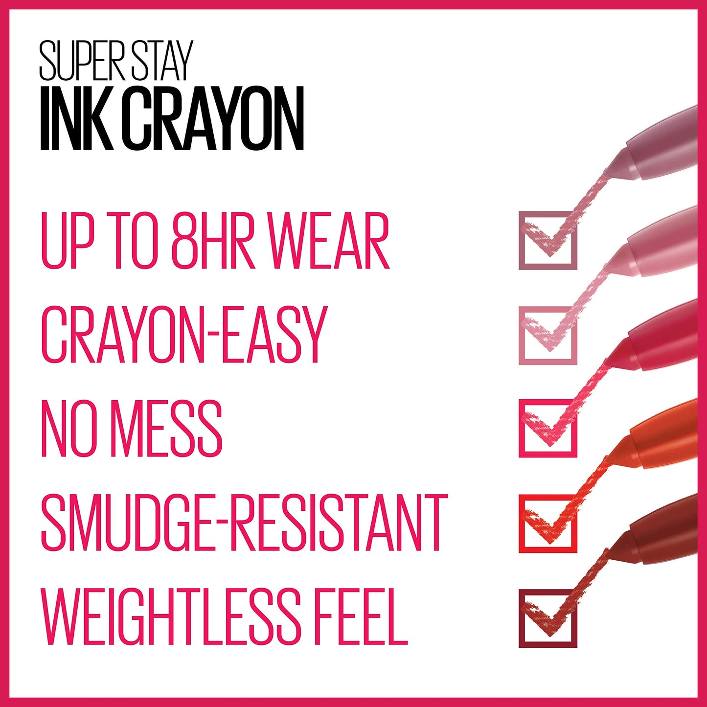 Maybelline SuperStay Ink Crayon Matte Longwear Lipstick With Built-in Sharpener, Forget The Rules, 0.04 Ounce