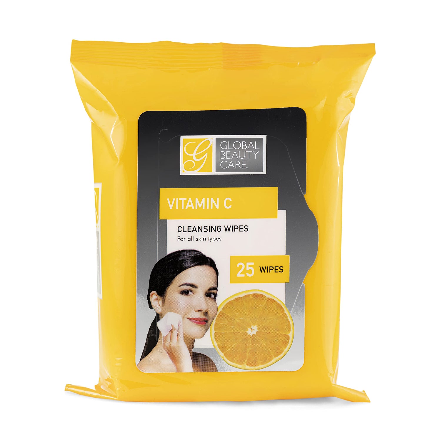 Global Beauty Care Bulk Cleansing Wipes Premoistened 4 Pack of Vitamin C Cleansing Cloths Makeup Removal Wipes - Great For Travel Toiletries - 100