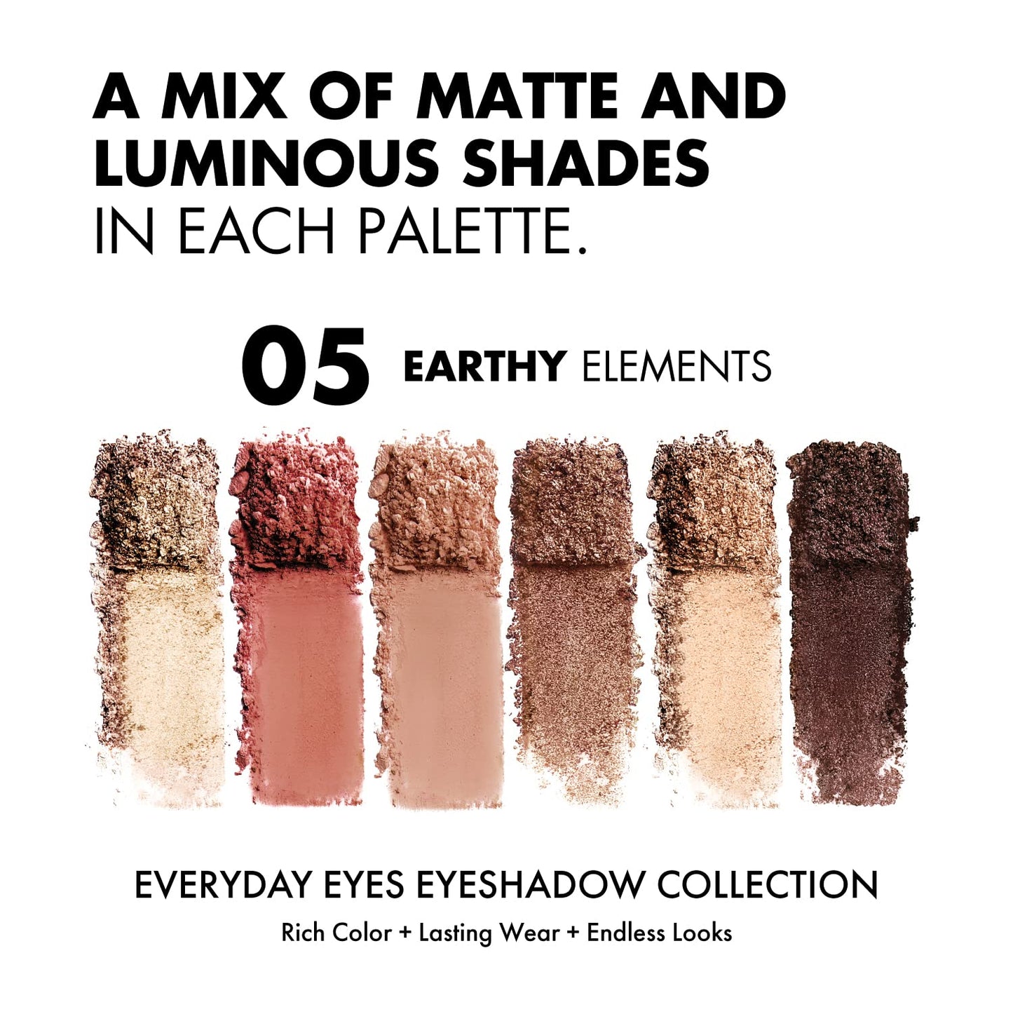 Milani Everyday Eyes Eyeshadow Palette - Earthy Elements (0.21 Ounce) 6 Cruelty-Free Matte or Metallic Eyeshadow Colors to Contour & Highlight