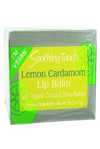 Soothing Touch Vegan Lip Balm, Lemon Cardamom, 0.25 Ounce