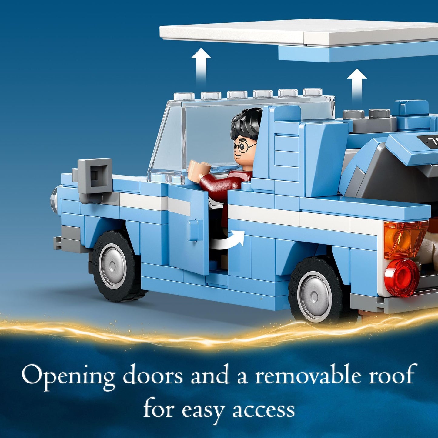 LEGO Harry Potter Flying Ford Anglia 76424, Buildable Car Toy with 2 Minifigures, Fun Playset & Gift for Kids, Boys, Girls & Fans Ages 7+