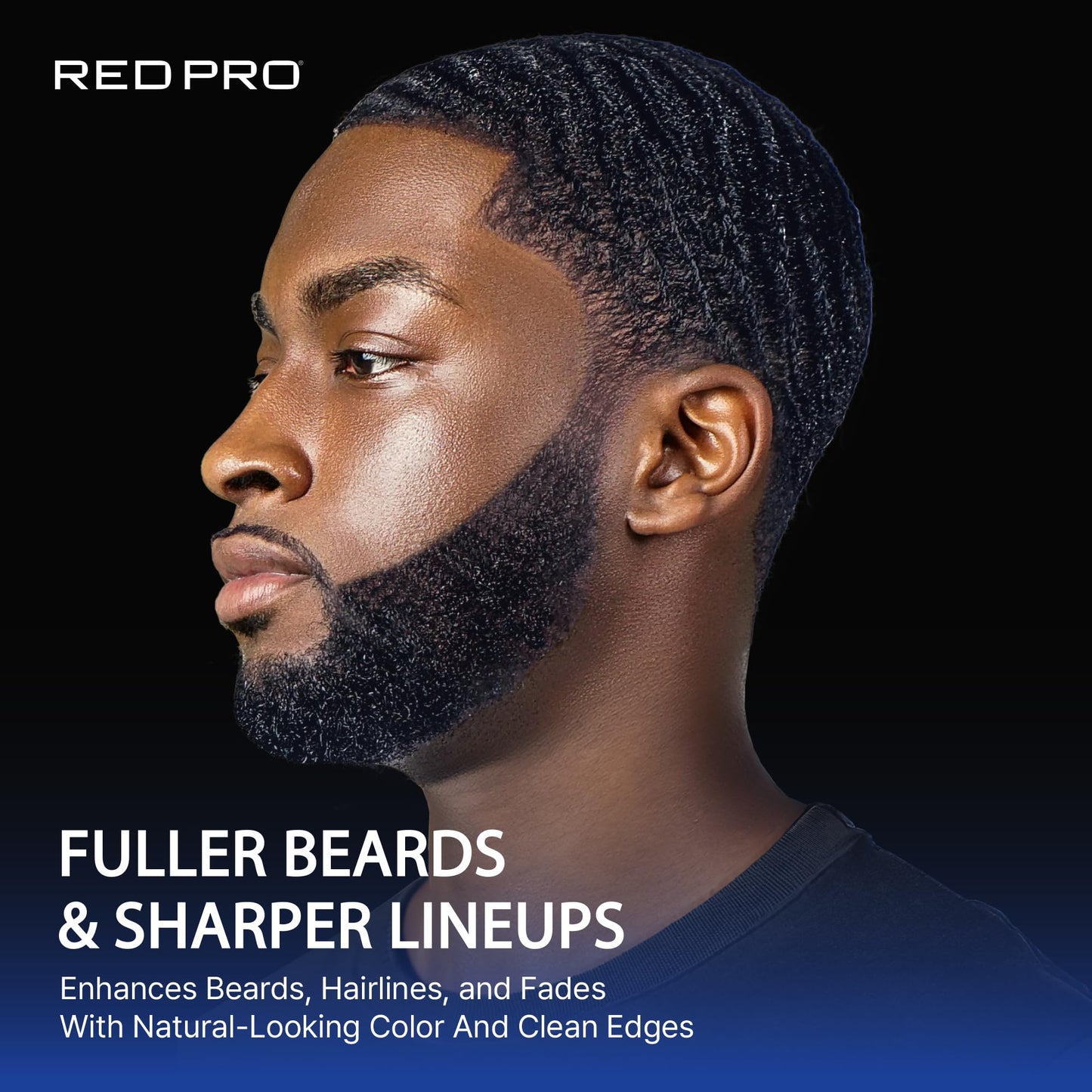 RED Pro GROOMANE Beard & Lineup Color Enhancement for Airbrush, Natural Semi-Permanent Barber Beard Dye, Long-Lasting Gray Coverage, Men Hairline