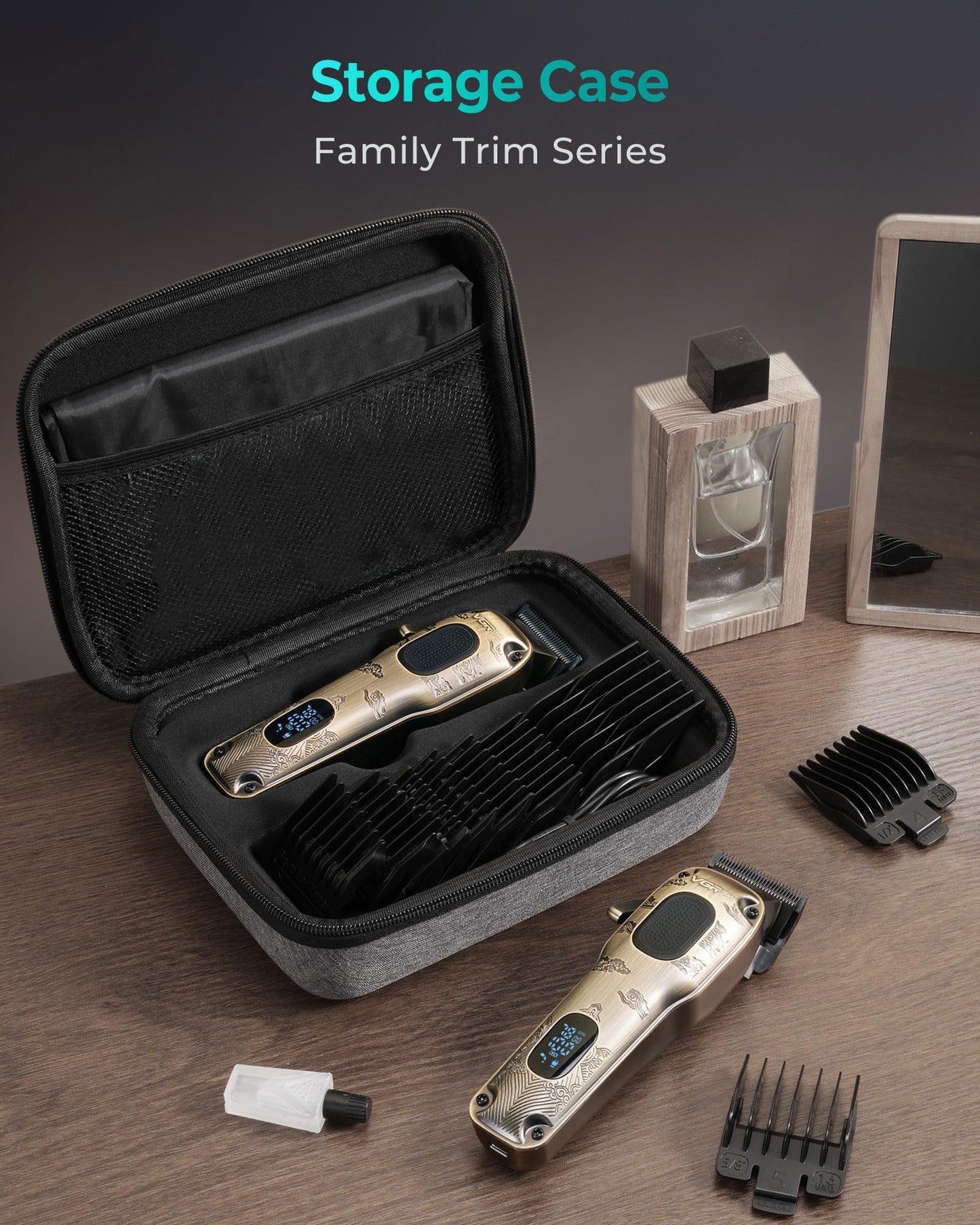 VGRPRO Hair Clippers for Men Professional, Cordless & Corded Barber Clippers for Hair Cutting with Package Case, Electric Grooming Kit for Home Beauty and Personal Care VGRPRO