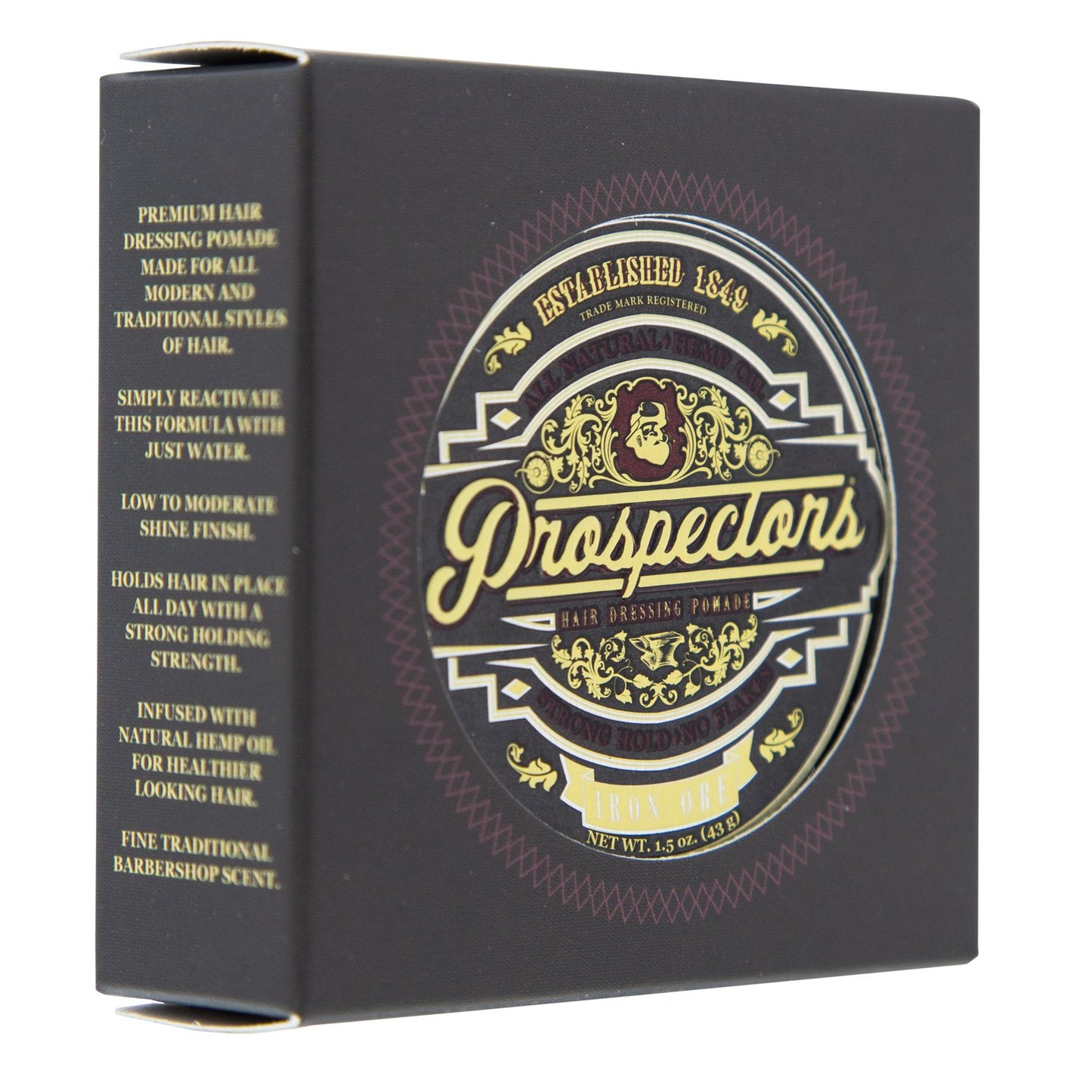 Prospectors Iron Ore Strong Hold Pomade 1.5 oz