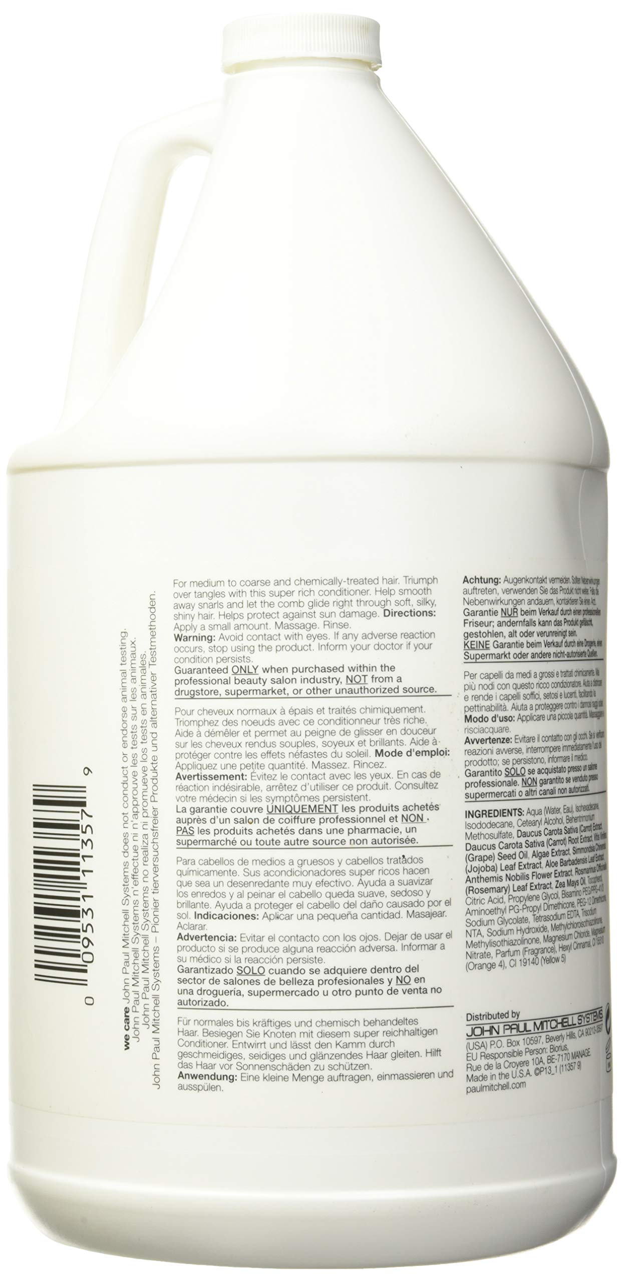 Paul Mitchell The Detangler Conditioner Gallon Bottle