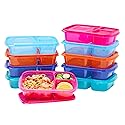 Bentgo Easyboxes - Original Stackable Lunch Boxes - Reusable 3-Compartment Food Containers for Kids and Adults - Bento Lunch Box for Meal Prep…