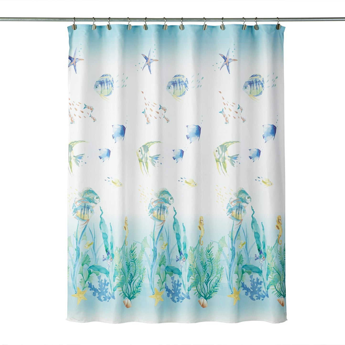 SKL Home by Saturday Knight Ltd. Ocean Watercolor Shower Curtain, Multicolored, 70x72