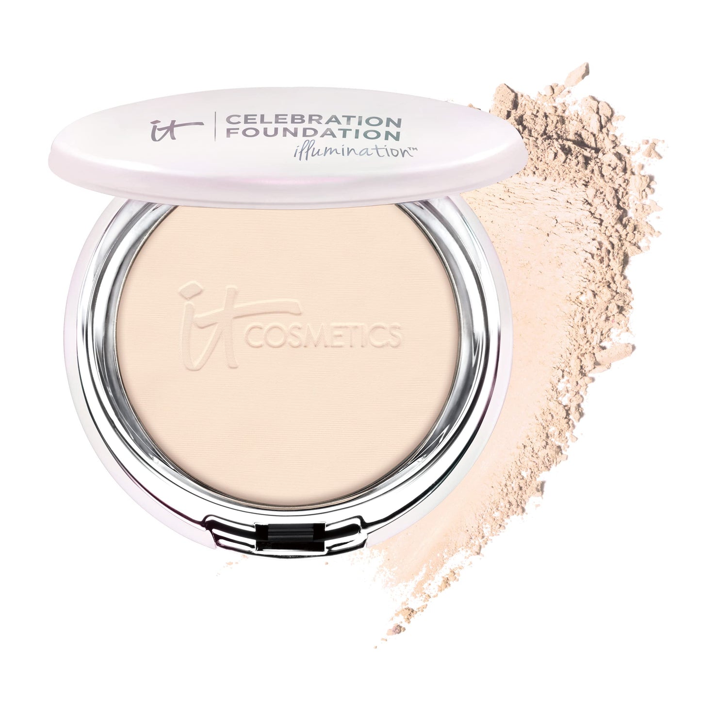 IT Cosmetics Celebration Foundation Illumination, Fair (W) - Full-Coverage, Anti-Aging Powder Foundation - Blurs Pores, Wrinkles & Imperfections - 0.3