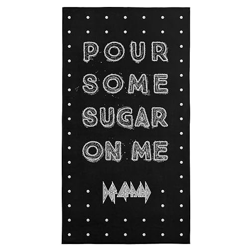 Northwest Def Leppard Sugar Beach Towel, Rock and Roll Pool and Bath Towel, Soft and Absorbent, Quick Dry, 30 x 60 inches