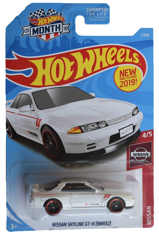 Hot Wheels Nissan 4/5 [White] Nissan Skyline GT-R 1/250 2019 Month Card