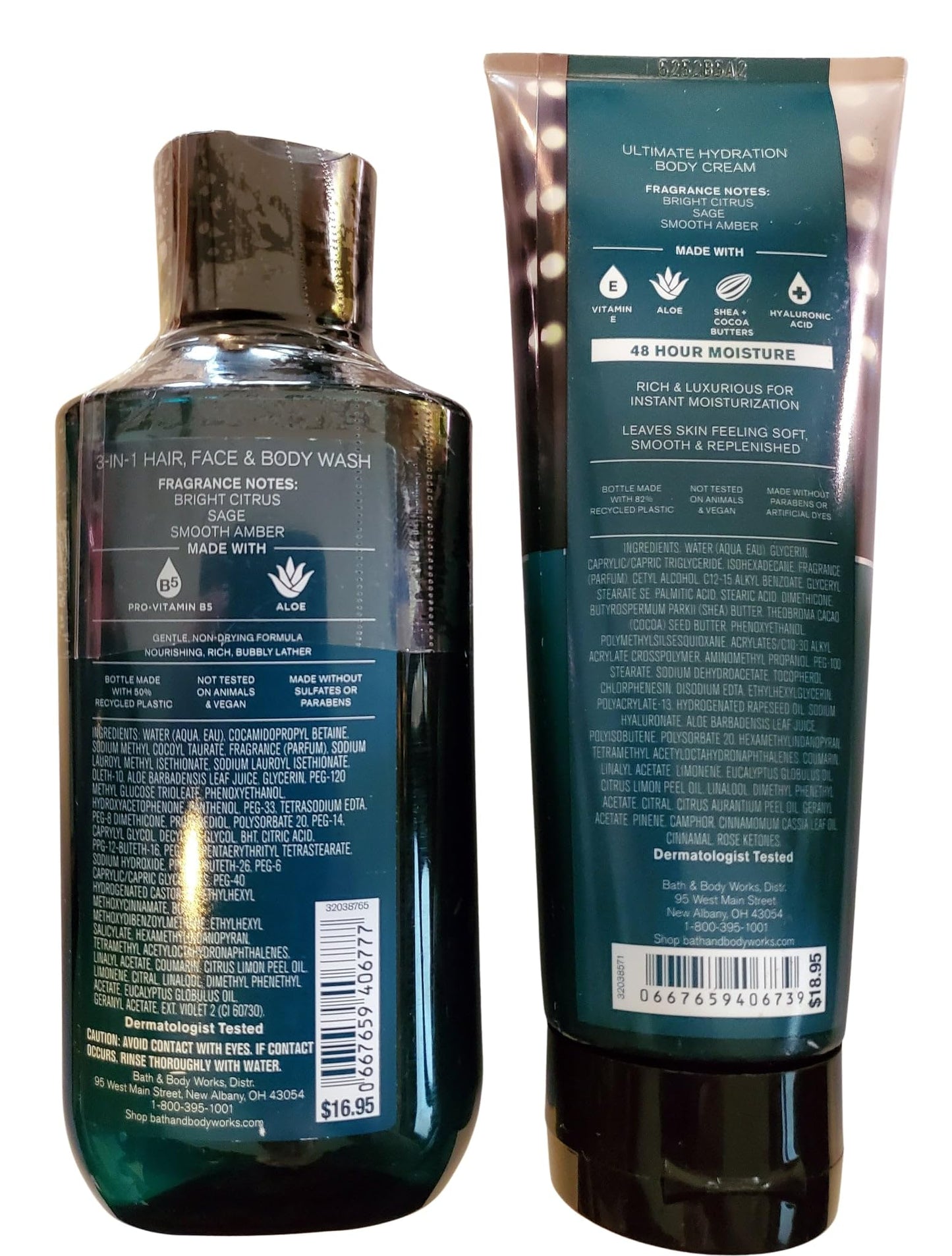 Bath & Body Works Men's Football Season 3-in-1 Hair, Face & Body Wash and Body Cream 2 Piece Set Beauty & Personal Care Bath & Body Works