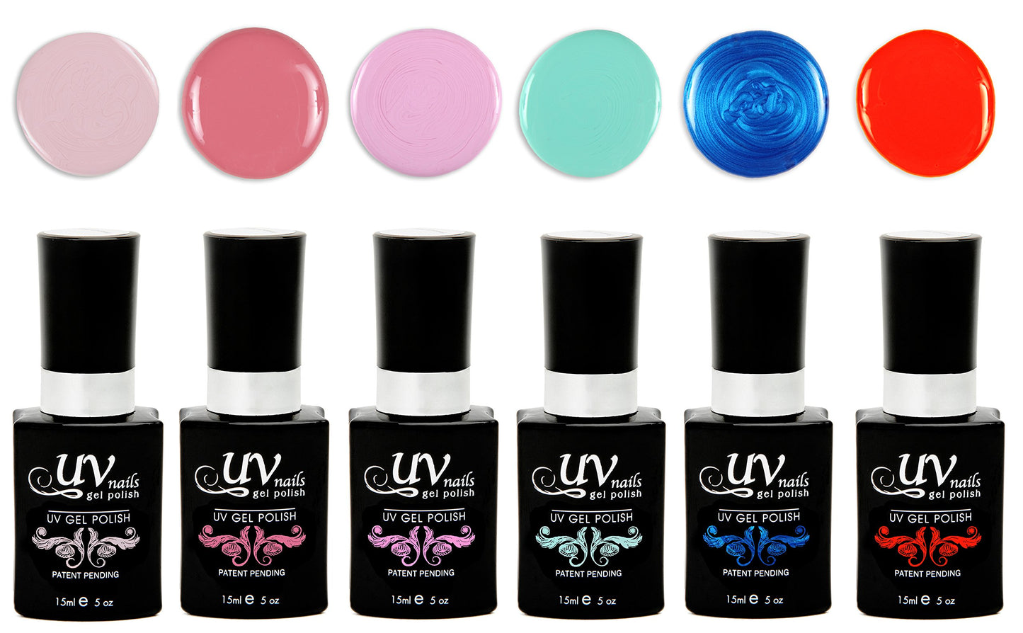 UV-NAILS Gel nail polish cure with UV or LED nail lamp gel polish for nails Set of 6 (BELIZE) Beauty & Personal Care UV-NAILS