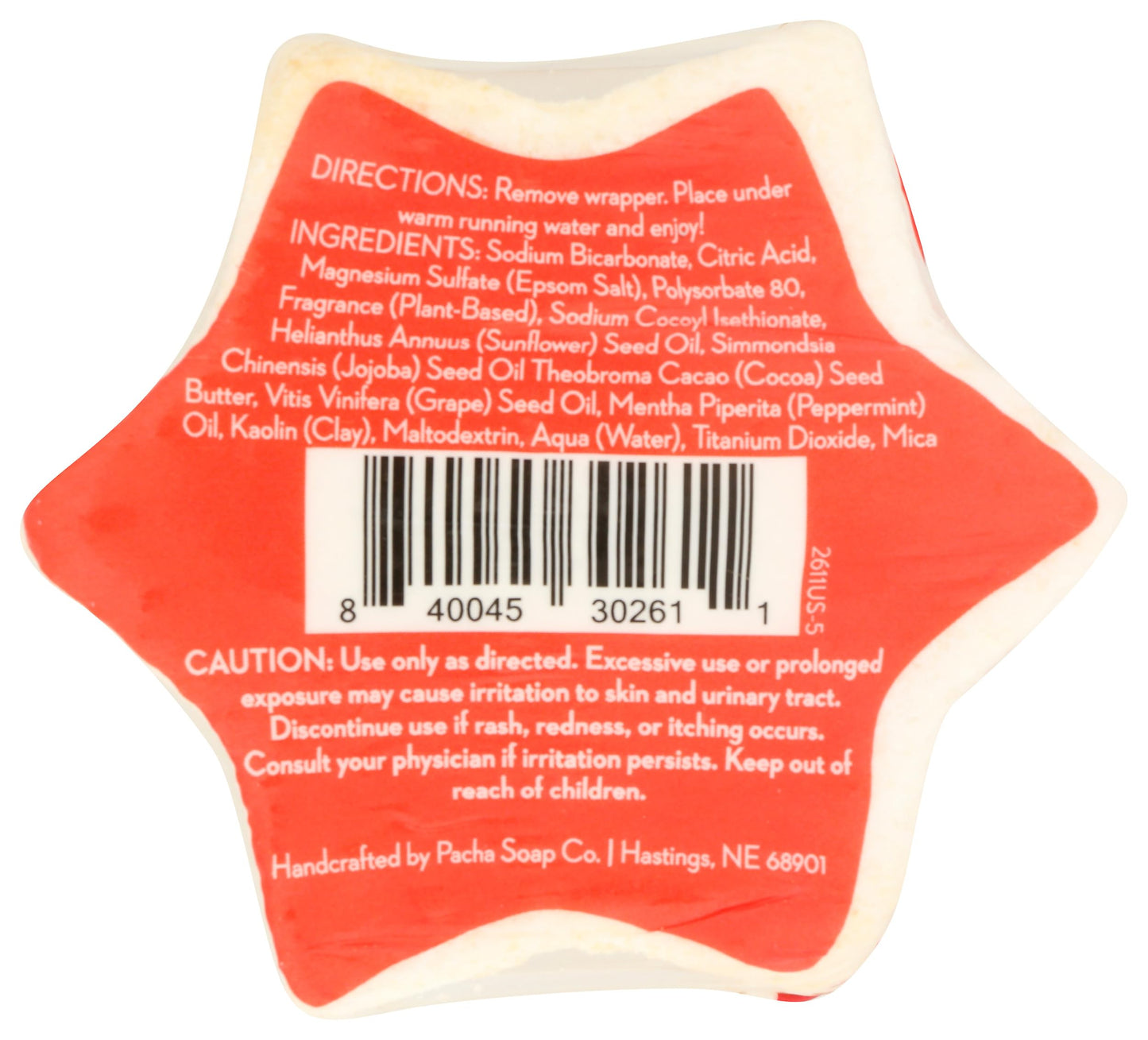 PACHA SOAP Peppermint Twist Froth Bomb, 5 OZ