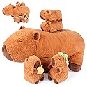 SuzziPals 5-in-1 Capybara Stuffed Animals with Babies Inside, 5Pcs Set Capybara Plush with Mommy & 4 Babies, Soft Pillow Plushies Decor, Cute 3 to 8…