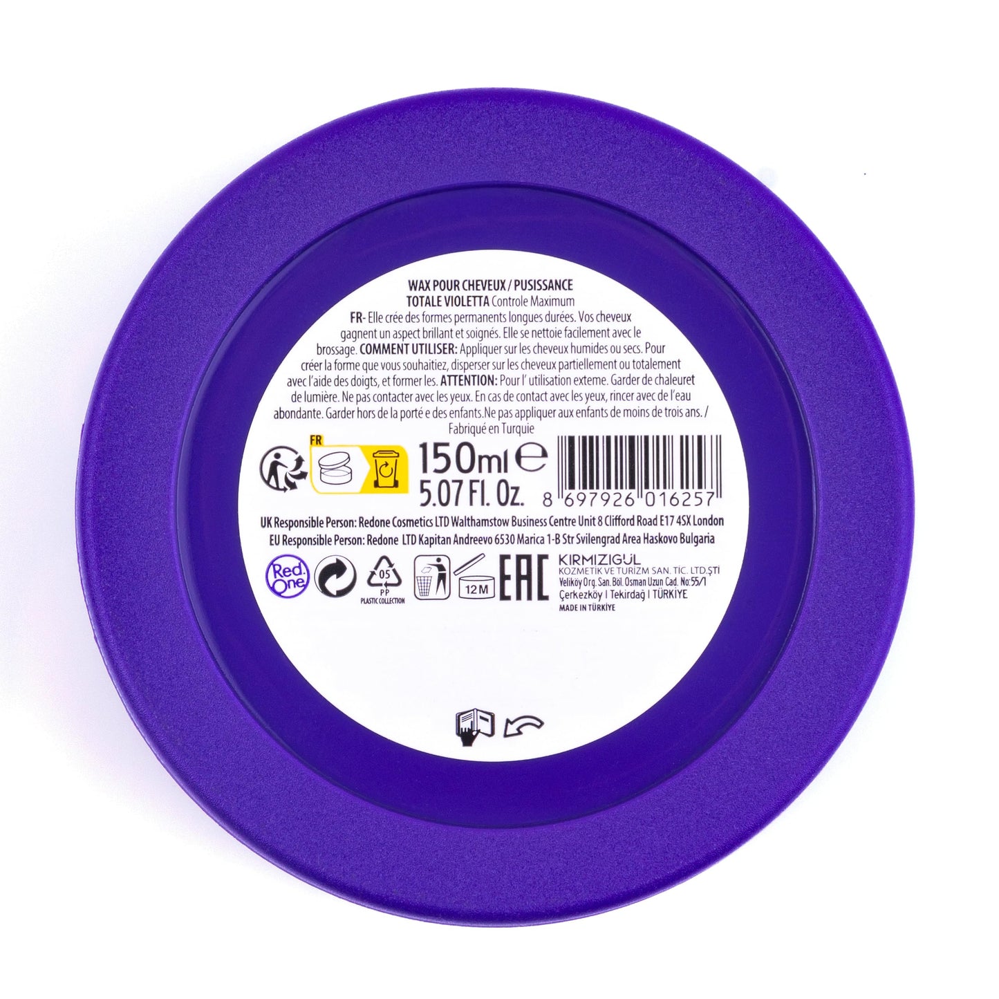 Redone Hair Styling Wax Violetta 150ml | Strong Hold & High Shine Gel Wax for Men & Women | Lavender Scent | Long Lasting Edge Control & Wet Look Hair