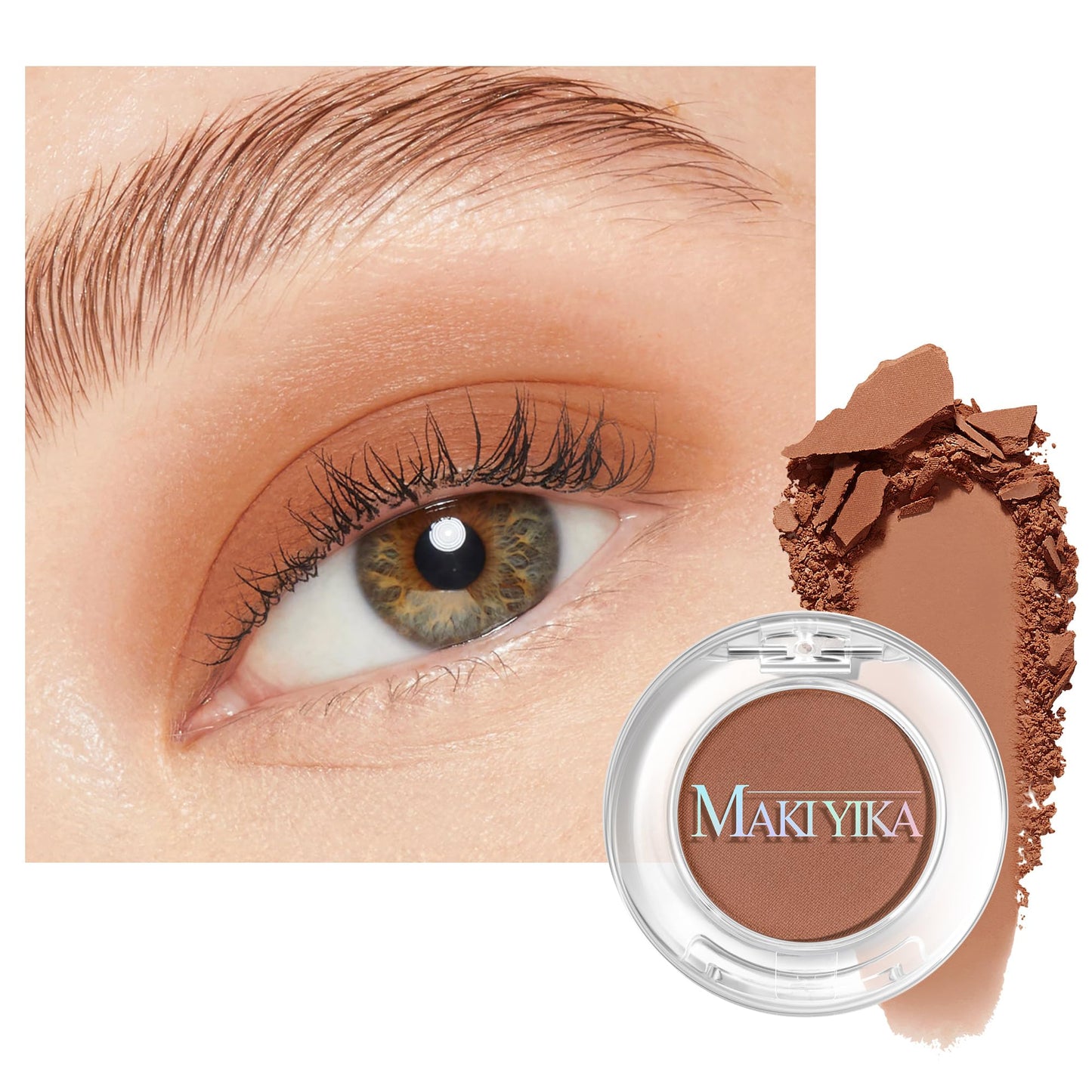 MAKI YIKA Caramel Brown Eye Shadow Matte Single Palette for Women Brown Eyeshadow Beauty and Personal Care MAKI YIKA Default Title