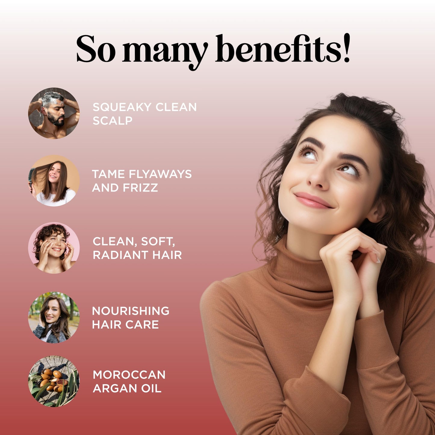Argan Oil Shampoo and Conditioner for Dry Hair - Paraben and Sulfate Free Shampoo and Conditioner Set for Dry Hair Frizz Curl Care and Split Ends
