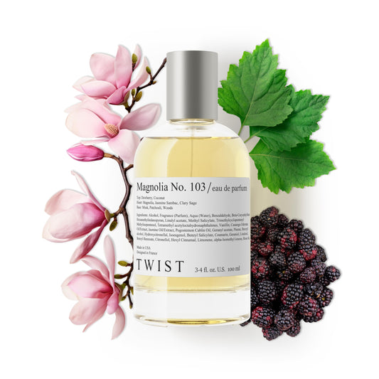 Twist Floral No. Magnolia No. 103 - Eau De Parfum Inspired by Guc. Flora Gorgeous Magnolia, Long-Lasting Perfume For Women, Paraben Free, Vegan, Clean Beauty & Personal Care HOUSE OF TWIST