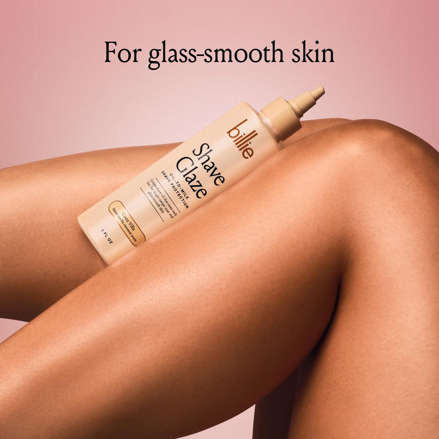 Billie Shave Glaze - Shaving Oil - Oil-to-milk shave protection - Coco Villa scent - 8oz Beauty and Personal Care Billie