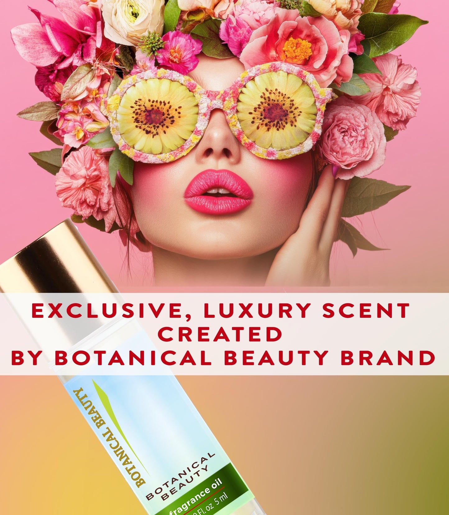 Botanical Beauty' FRAGRANCE OIL ROLL-ON 0.169 FL OZ (5 ML) Rollerball Perfume, Alcohol-Free, Long Lasting an exclusive luxury scent with Pink Sugar