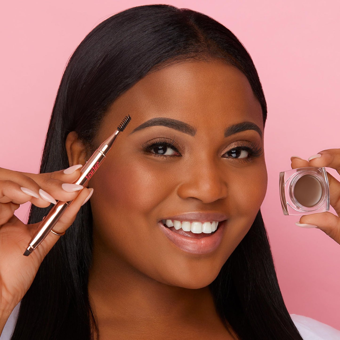 tarte big ego frameworker brow pomade - Creamy Pigmented Eyebrow Gel to Sculpt & Fill with Waterproof, Smudgeproof, Sweatproof Longwear Formula