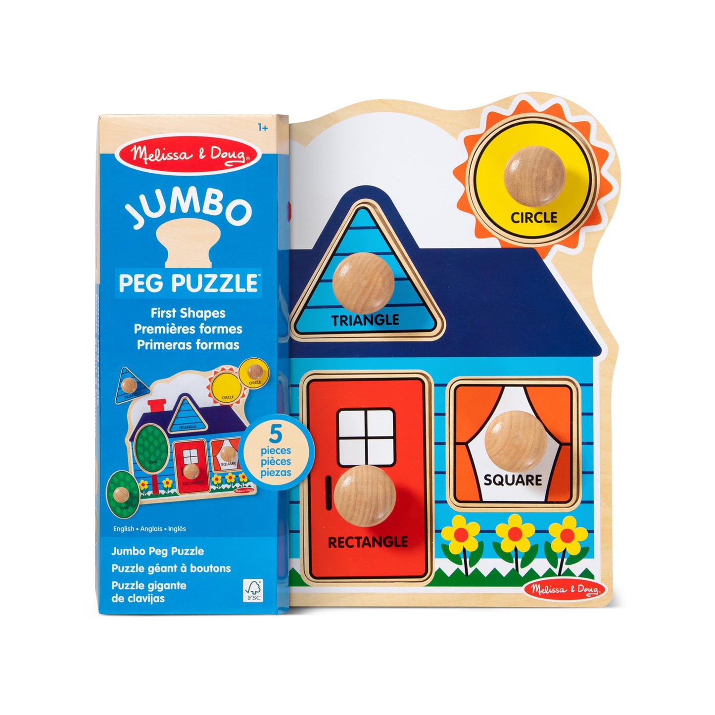 Melissa & Doug First Shapes Jumbo Knob Wooden Puzzle