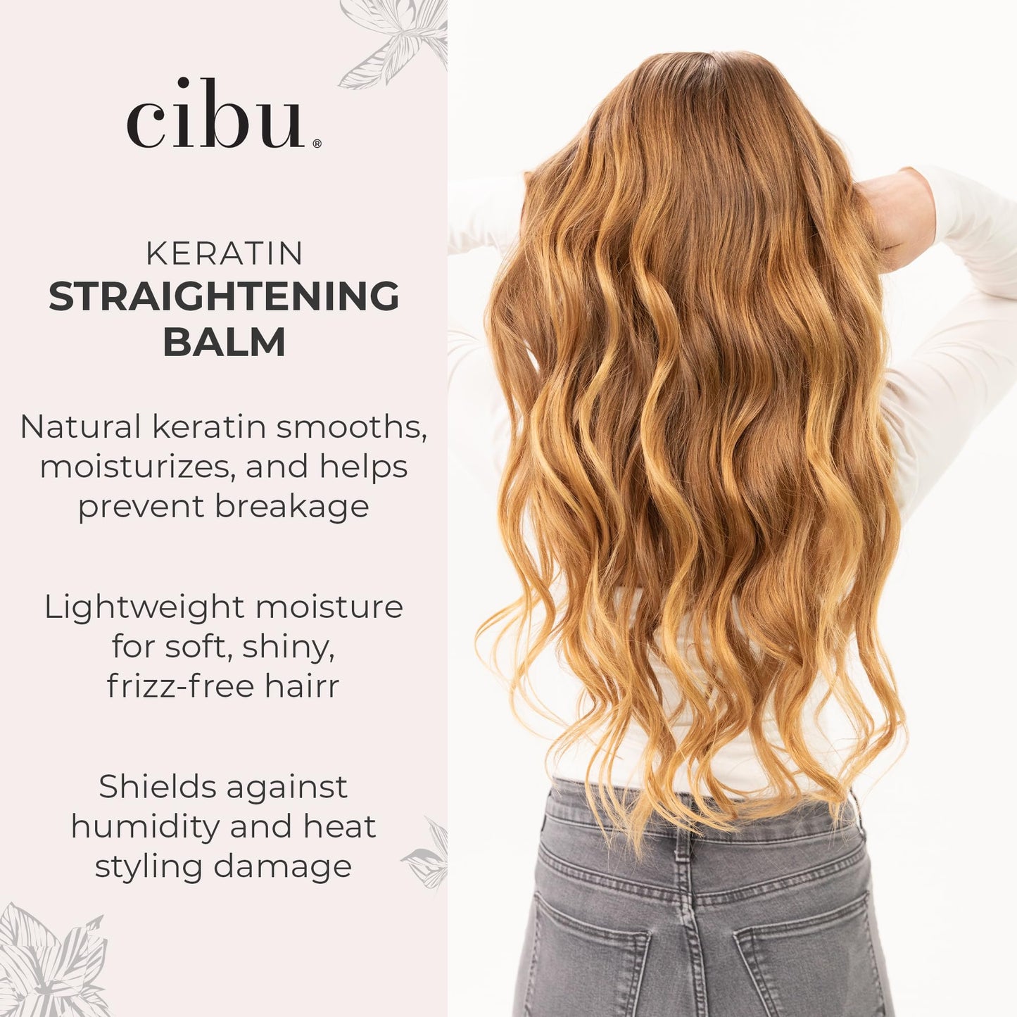 Cibu Keratin Straightening Balm | Heat Protectant | At-Home Treatment | Frizz Prevention | Hair Moisturizer | 4.25 Ounces