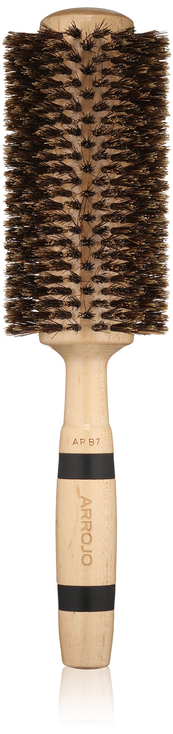ARROJO Large Round Hair Brush - Large Round Brush for Blow Drying & Styling - Boar Bristle Hair Brush for Volume & Smoothness - Round Hair Brushes