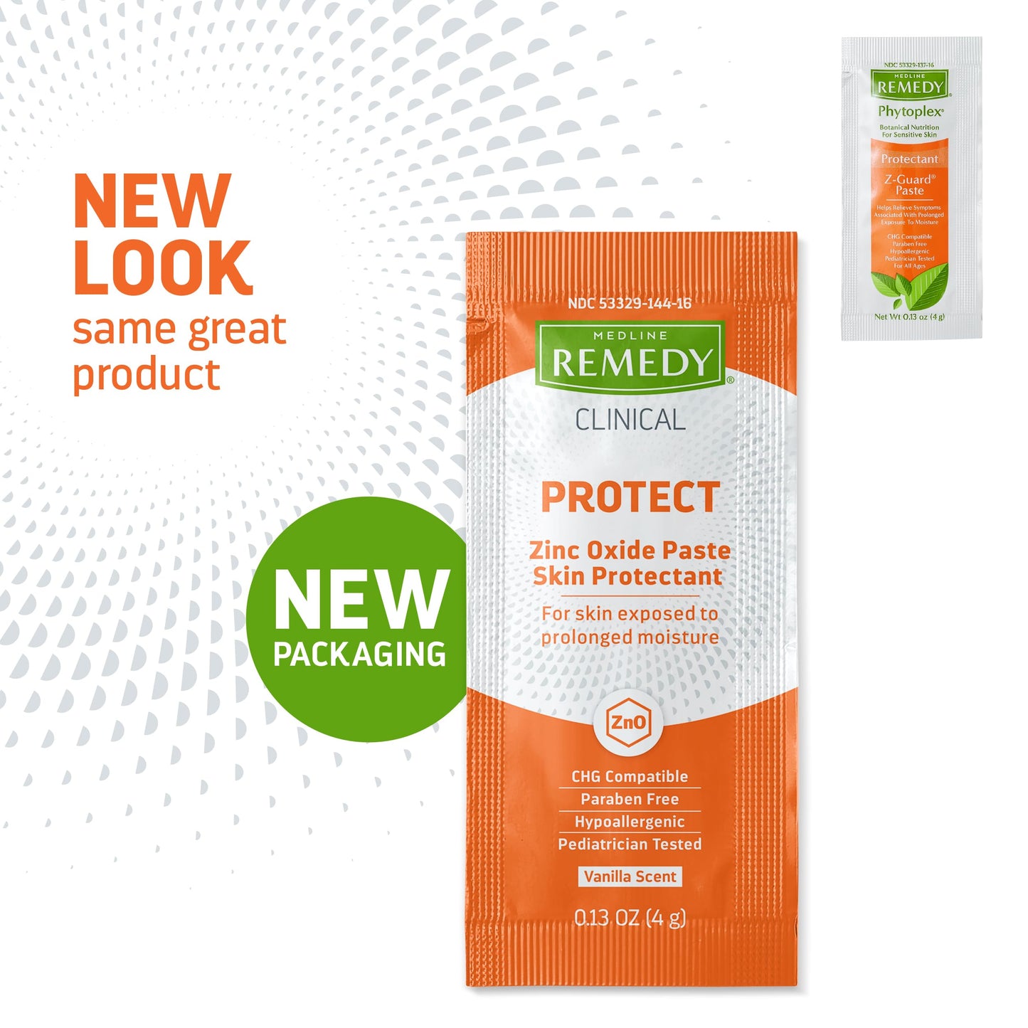 Medline Remedy Phytoplex Z-Guard Skin Protectant Paste, o.13 Ounce, 144 Count