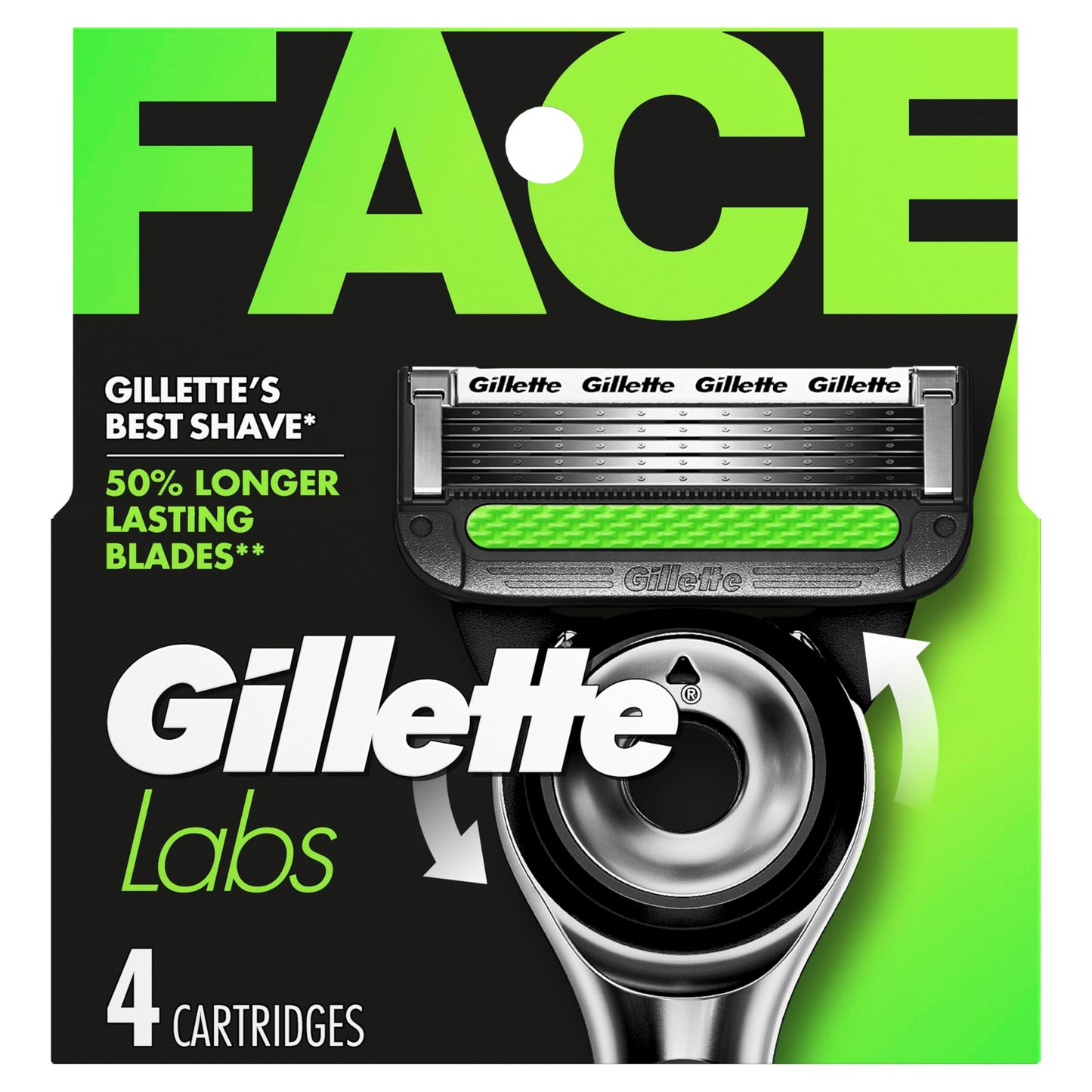 Gillette Labs Razor Blade Shaving Refills for Men, 4 count Beauty and Personal Care Gillette Default Title