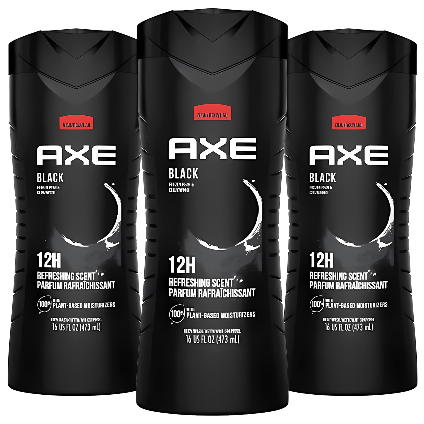 Axe Body Wash Black Frozen Pear And Cedarwood 12Hr 16 Ounce (Pack of 3)
