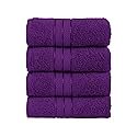 Elegant Comfort Three Line Popcorn Towel Set for Bathroom 16 x 28 inches, Premium Hotel Quality 4-Pack Hand Towels, 100% Turkish Cotton, Soft…