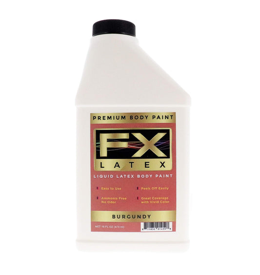 Liquid Latex Fashions- Ammonia Free Natural Face paint for Kids and Adults, Ideal for Art, Parties, School Plays, Cosplays and Concerts, Burgundy- 16