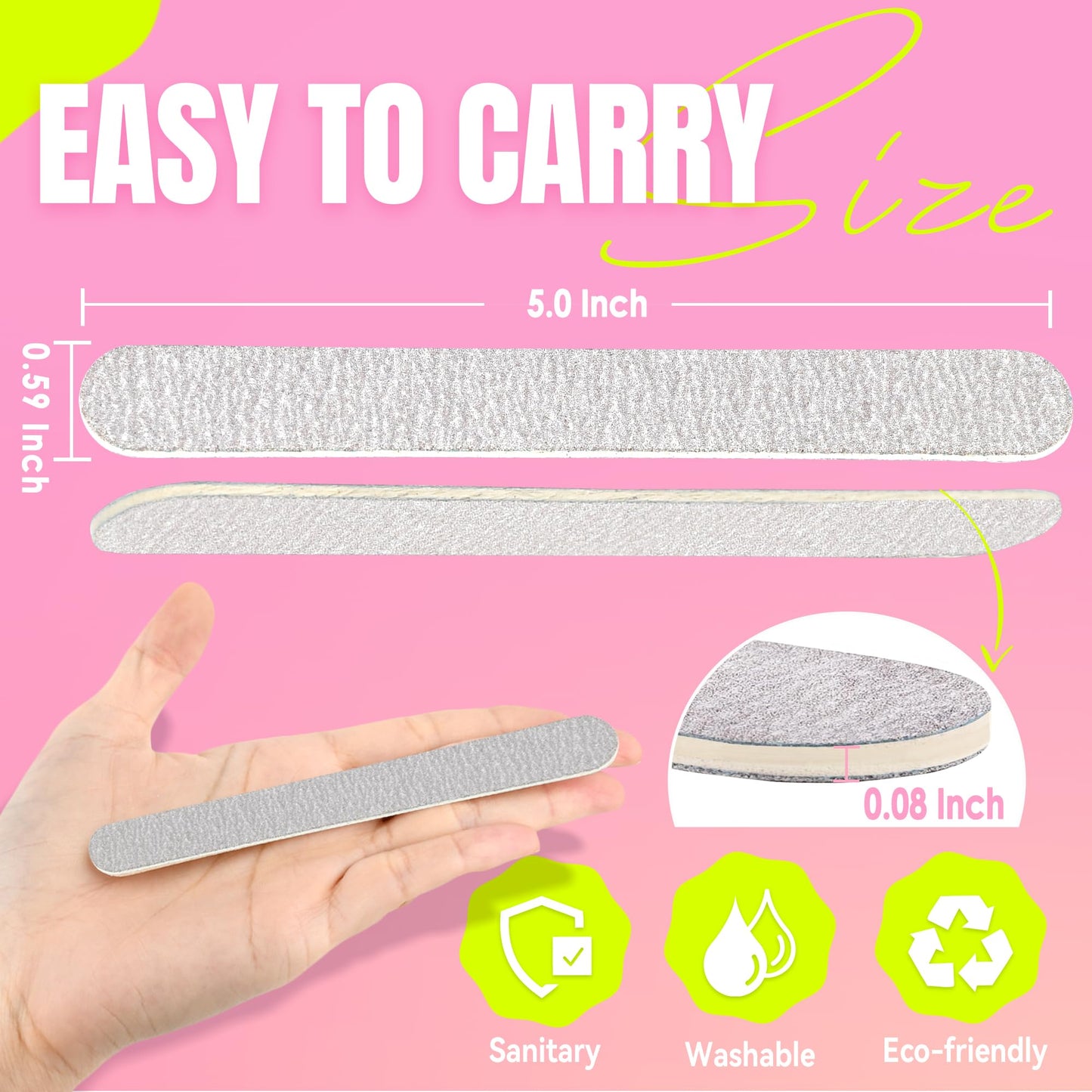 Disposable Zebra Nail Files 80/80 Grit 5 Inch Double Sided Emery Boards for Acrylic Nails Toenails Professional Manicure Pedicure Tools 50Pcs (Pack Beauty and Personal Care SALVMARY