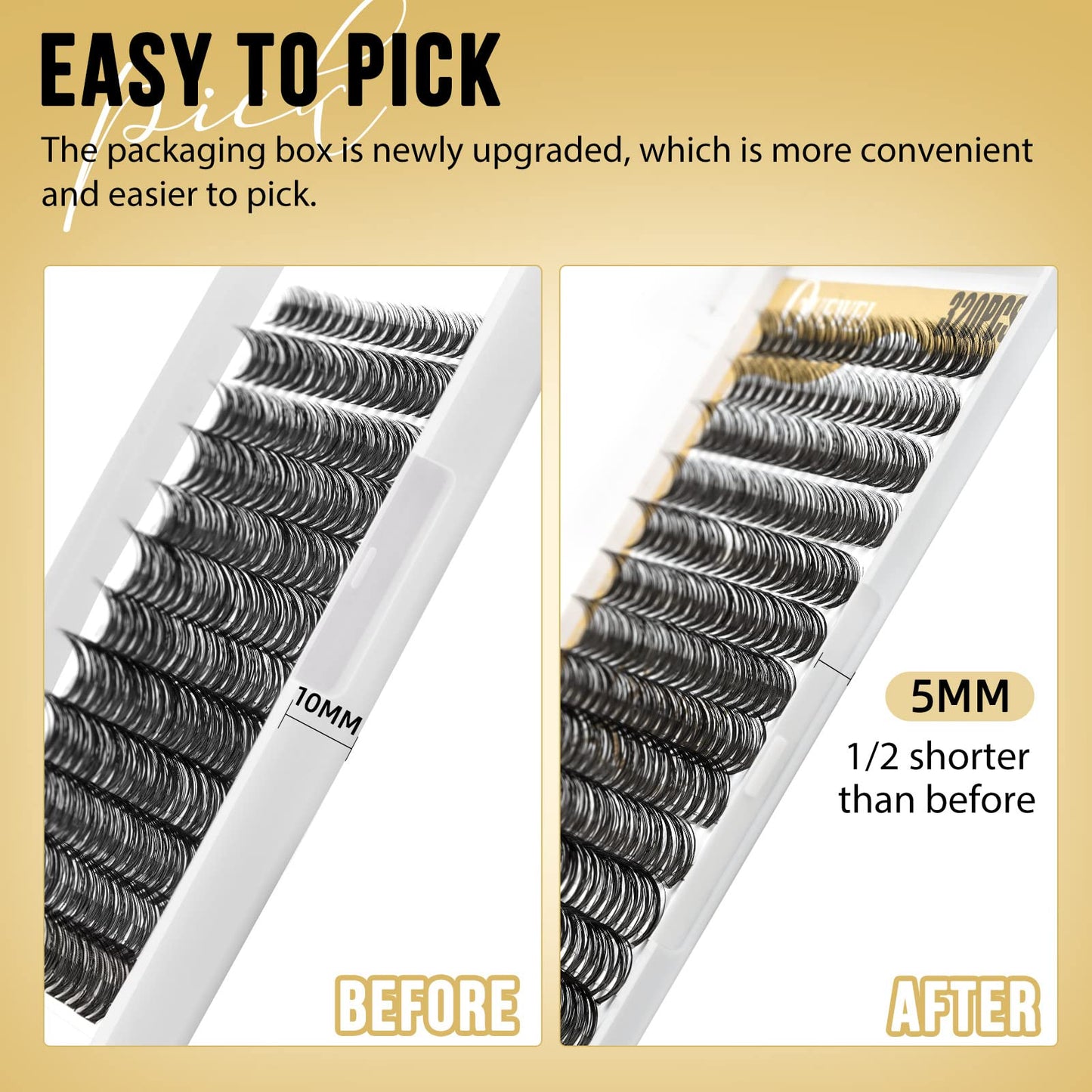 QUEWEL Lash Clusters 320Pcs Cluster Lashes 40D C Curl Lash Cluster Eyelash Extensions Mix12-18mm Individual Eyelashes Clusters Wispy Lash Clusters Beauty and Personal Care QUEWEL