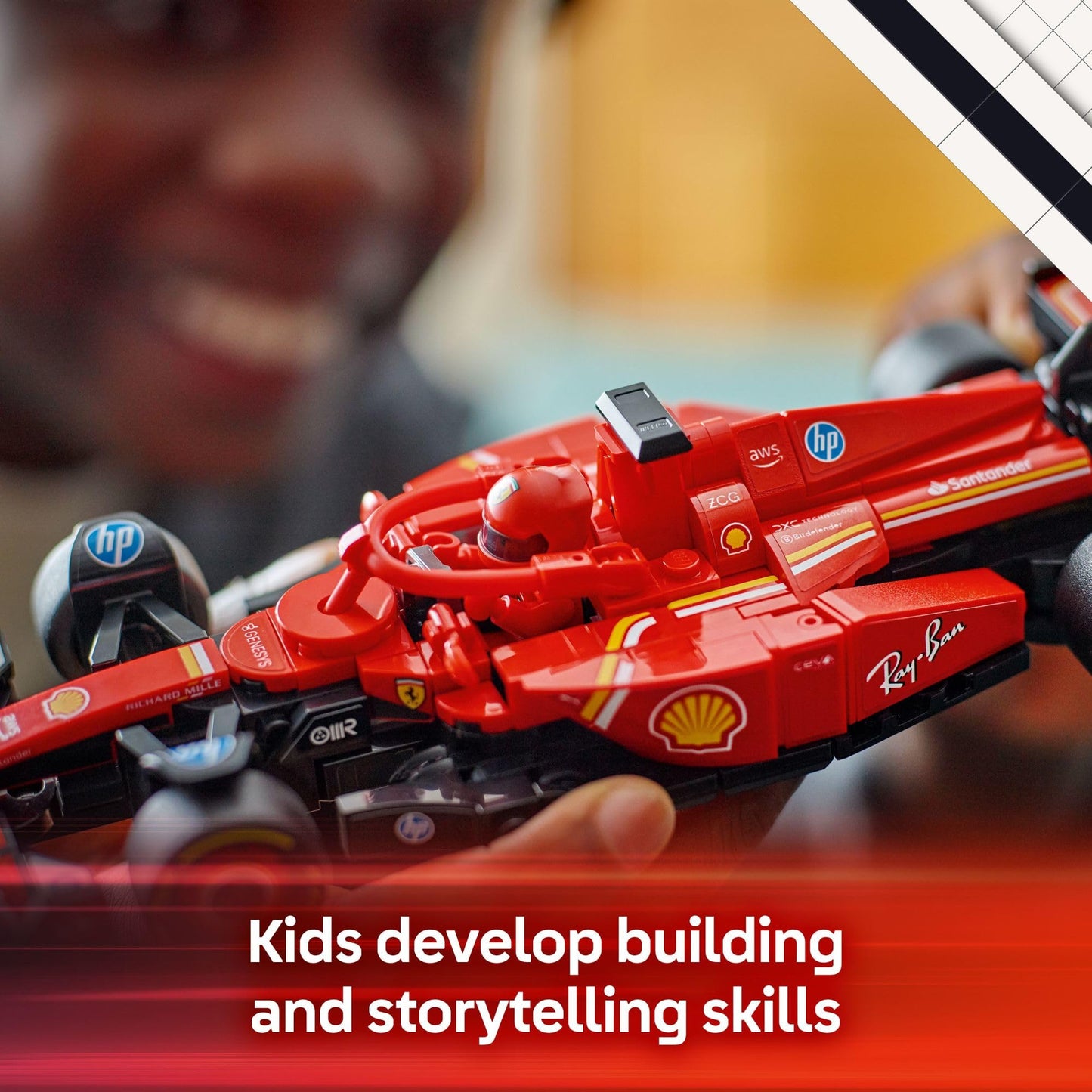 LEGO Speed Champions Ferrari SF-24 F1 77242, Race Car Building Toy for Kids Ages 10+, Ferrari Model Car Gift for Boys, Girls & Fans