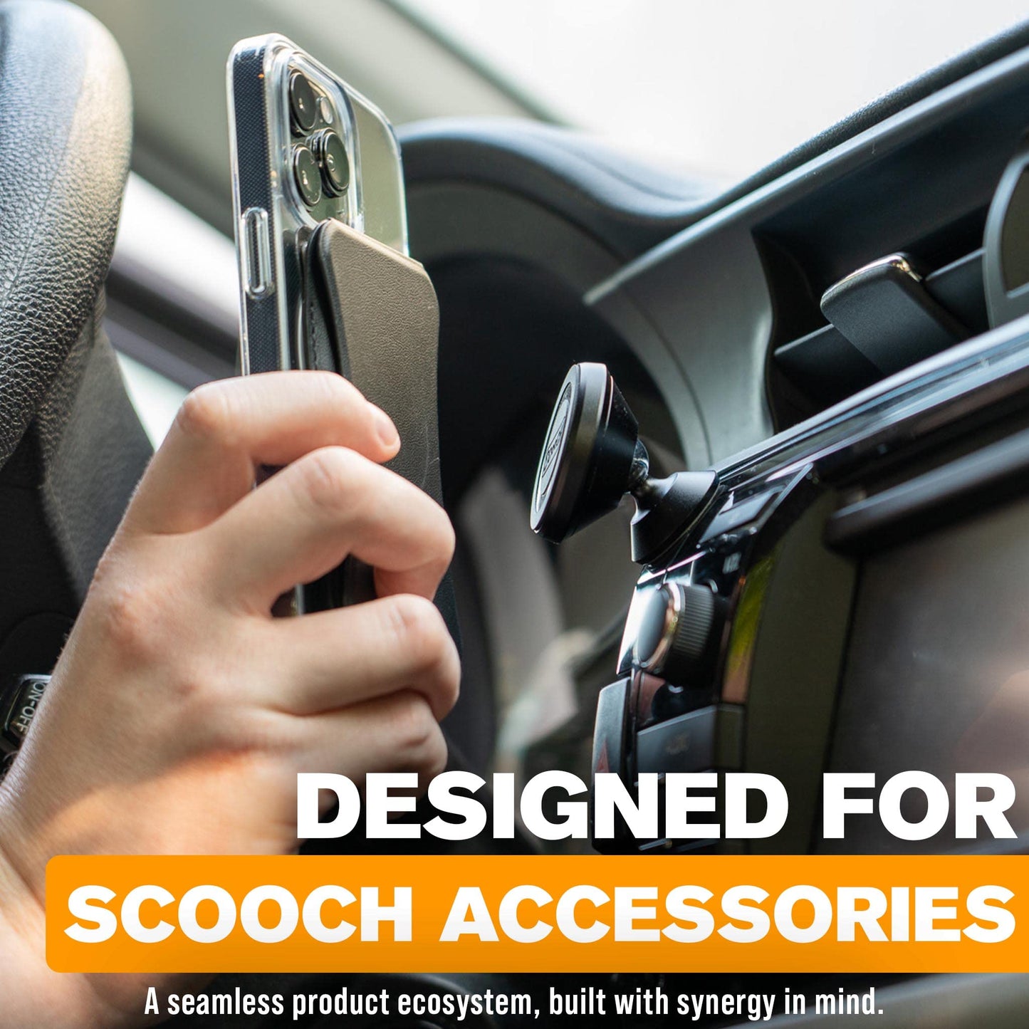 Scooch Magnetic Phone Mount for Car Compatible with Any Smartphone [Wingmount] Strong Magnets, Adjustable Magnetic Phone Holder for Car Dashboard…