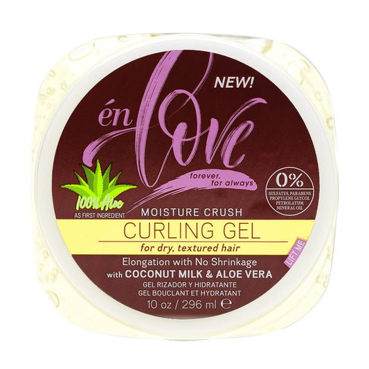 én Love Moisture Crush Curling Gel with Natural Coconut Milk & Pure Aloe Vera for Curly or Wavy Hair | Non-Flaking & Alcohol-Free | Defines Curls Beauty & Personal Care én Love