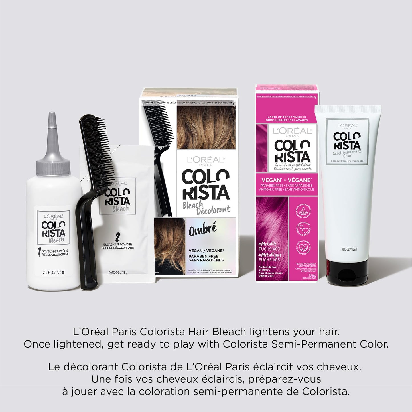 L'Oreal Paris Colorista Hair Bleach, Ombre Hair Color Kit, 1 Hair Bleach Kit
