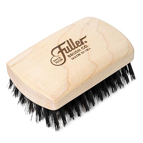 Fuller Brush Beard & Mustache Brush - Natural Boar Bristles for Gentle Grooming & Styling - Maple Wood Handle - Comfortable Grip - Ideal for All Beard