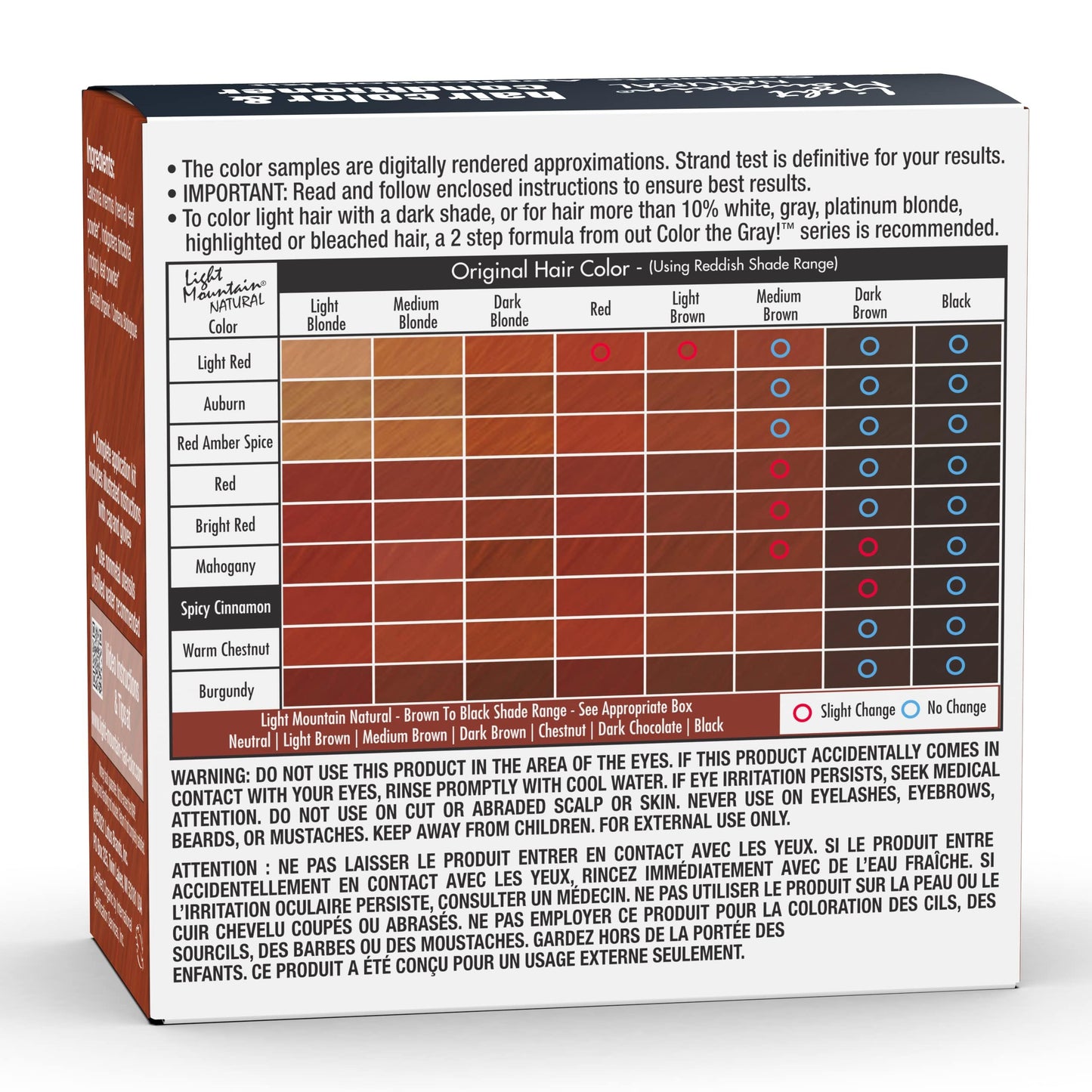 Light Mountain Henna Hair Color & Conditioner – Spicy Cinnamon, Organic Chemical-Free Semi-Permanent Dye with Botanicals, 4 oz (Pack of 3)