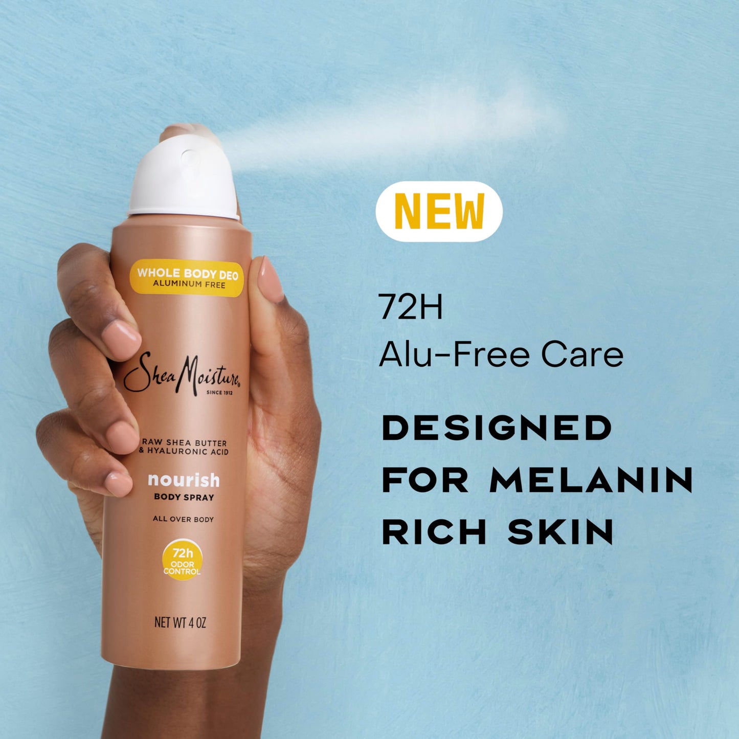 SheaMoisture All Over Body Deodorant Spray for Women Raw Shea Butter & Hyaluronic Acid Aluminum Free 4oz Beauty and Personal Care Shea Moisture