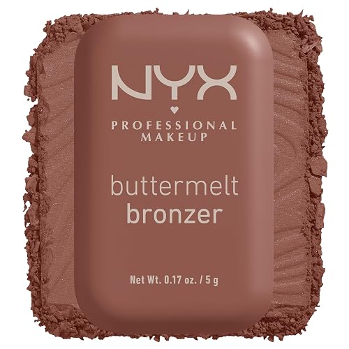 NYX PROFESSIONAL MAKEUP Matte Buttermelt Bronzer, Longwear Face Makeup with Up to 12 Hours of Wear, Vegan Formula - Butta Off (Medium Deep Golden)
