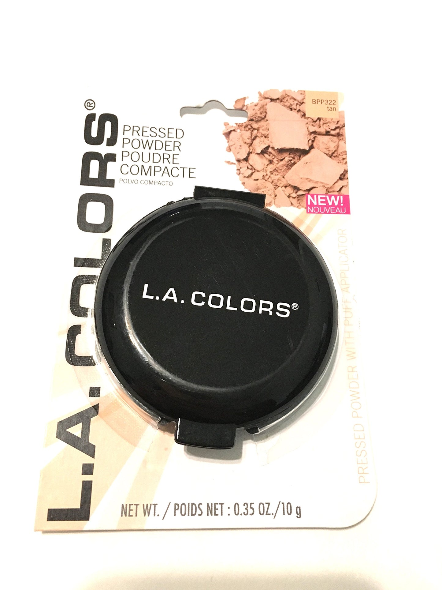 LA Colors Pressed Powder wih Applicator, TAN, 0.25 Oz